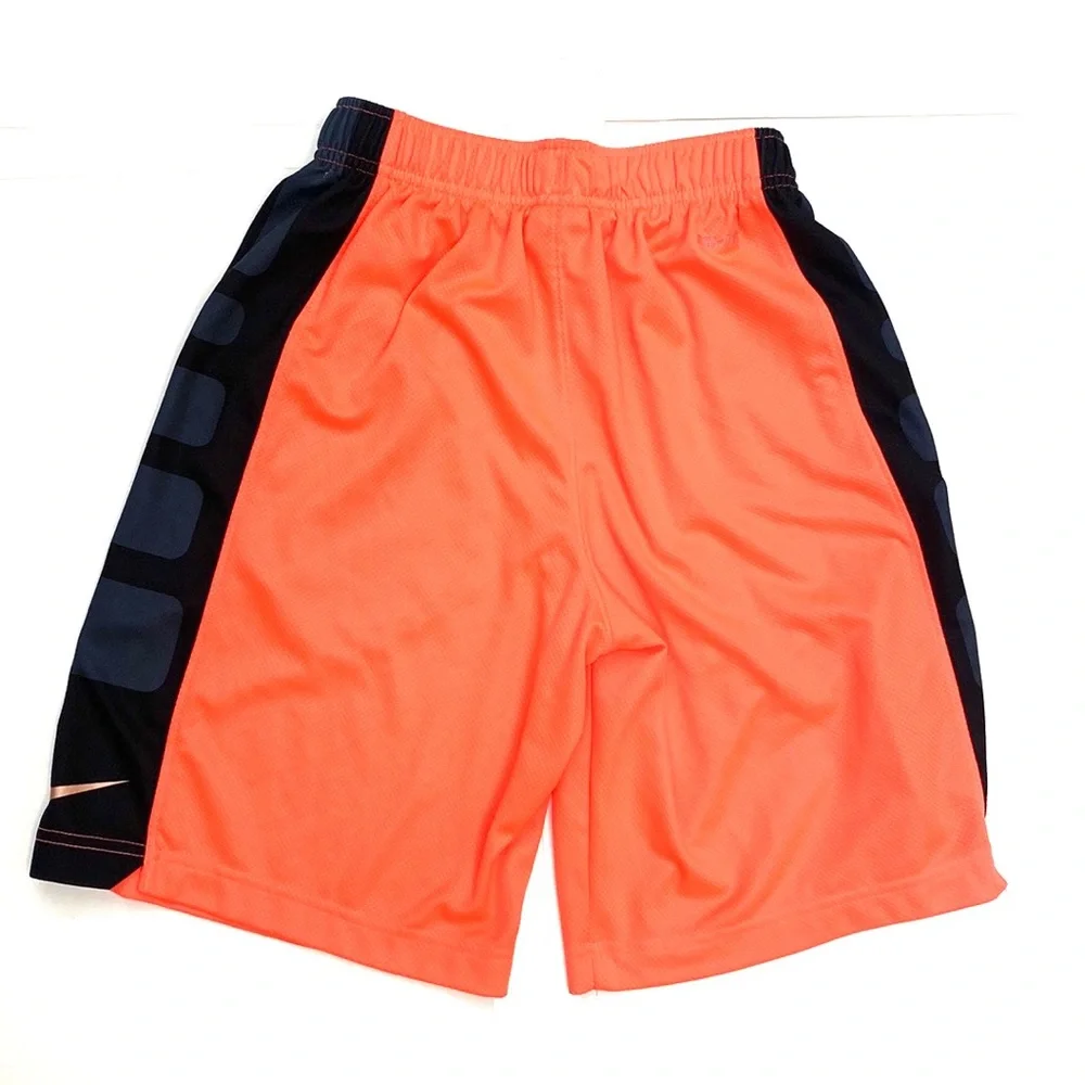 Nike Boys Neon Orange/Black Elite Dri-Fit Basketball Shorts